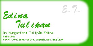 edina tulipan business card